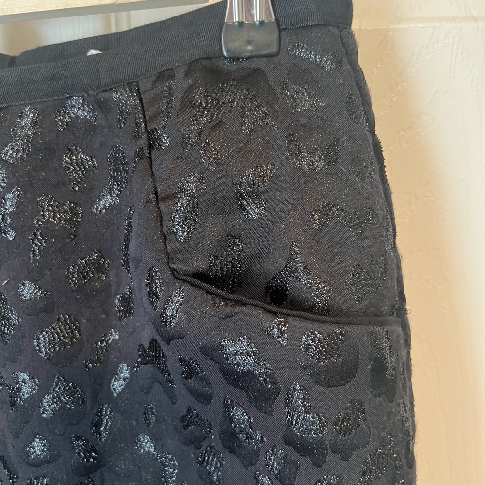Black and glitter leopard skirt